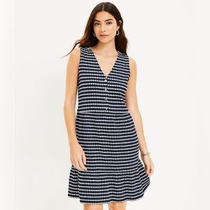 Jacquard Button V-Neck Swing Dress - MP - WORN ONCE!